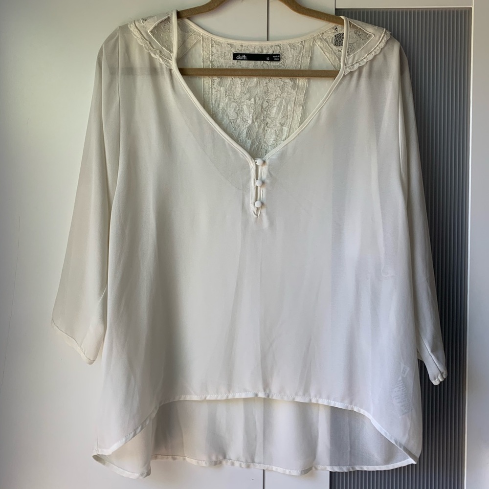 Romantic sheer lace top